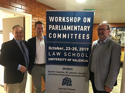 Workshop zur Rolle der Parlamentsausschüsse im Policy Making: Pablo Onate, Sven Siefken, Hilmar Rommetvedt