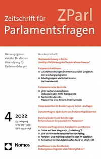 ZParl 4-2022 Titelblatt